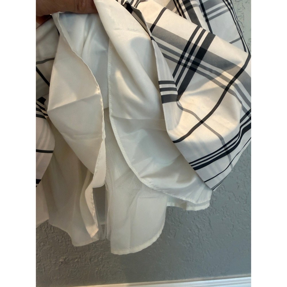 Polo Ralph Lauren Girls Black White Plaid Fit Flare Dress Size 10 Holiday Party - Picture 9 of 10
